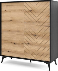 Komodee Komód Jasper KD104 Evoke tölgy fekete