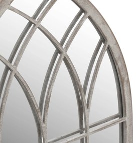 homokszínű vas kerti tükör kültéri használatra 100 x 45 cm