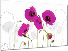 Vászonkép 120x80 Lila pipacsok Virágok