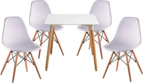 DIDIER III NEW modern 80cm étkezőgarnitúra 4 étkezőszékkel N