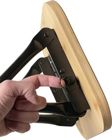 Gedy Gedy, KENTA Fürdőszobaszék, 27x27cm, fekete/bambusz, CO77