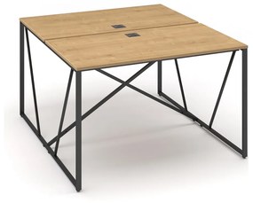 ProX asztal 118 x 137 cm, burkolattal, hamilton tölgy / grafit
