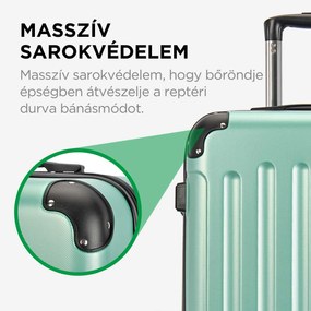 BONTOUR vertical 4 kerekes nagy borönd 76x50,5x29,5cm, púderzöld