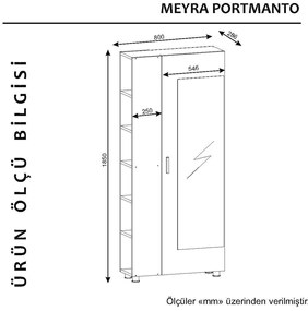 Előszobafal Meyra - Walnut