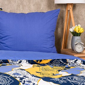 4Home Blue rose pamut ágyneműhuzat, 220 x 200 cm, 2 db 70 x 90 cm