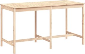 vidaXL tömör fenyőfa kerti asztal 203,5x90x110 cm