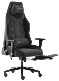 FIRTINA Massage TX 200 KG teherbírású szövet gamer szék lábtartóval, beépített masszázs- és fűtés funkcióval, 3D kartámasz