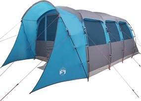 vidaXL Családi Sátor tetővel Kék és Szürke 576 x 325 x 213 cm
