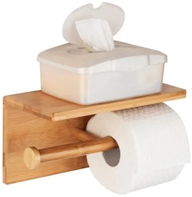 WENKO 24745100 - WC-papír tartó BAMBUSA 25x13 cm barna