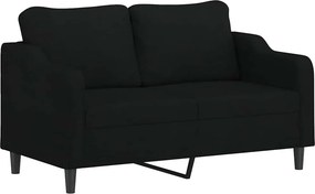 vidaXL kétszemélyes fekete szövetkanapé 140 cm