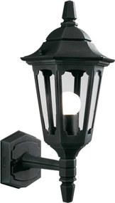 ELSTEAD PRM1-BLACK PARISH Klasszikus Kültéri Fali Lámpa Fekete, Átlátszó E27 IP44