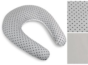 Bellatex Csillagok szoptatós párnahuzat szürke, 180 cm