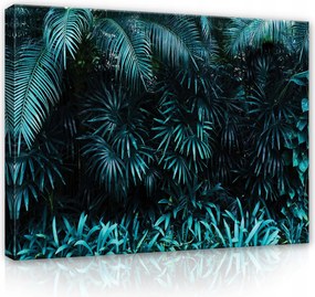 Vászonkép 80x60 Trópusi pálmalevelek buja zöld nyugalom természet