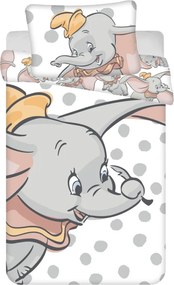 Disney Dumbo Dots gyerek, ovis ágyneműhuzat 100×135cm, 40×60 cm
