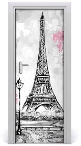 Ajtóposzter öntapadós Eiffel-torony 75x205 cm
