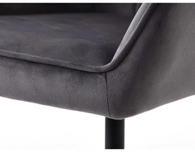 Szürke kárpitozott karfás étkezőfotel szett 2 db-os Nolan Square – Unique Furniture