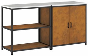 Konyhai Tároló Készlet polcokkal 2 pcs Rozsdás 180 x 50 x 92 cm