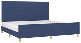 kék szövet ágykeret matrac nélkül 200 x 200 cm