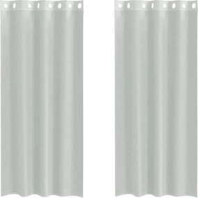 vidaXL 2 db világosszürke fátyolfüggönyök rojtokkal 140x245 cm