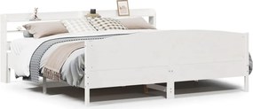 vidaXL fehér tömör fenyőfa ágy matrac nélkül 200 x 200 cm