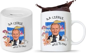 Donald Tusk Bögre Platform Készlet Persely fényképes nyomtatással