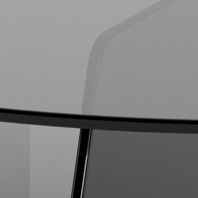 Szürke üveg kerek dohányzóasztal ø 80 cm Samos – Actona