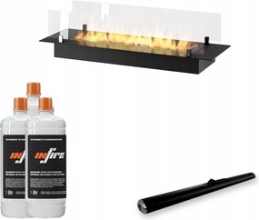 Biokandalló bútor Insert Slim fekete 1000mm üveg