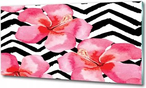 Fotó üvegkép Hawaii virágok 100x50