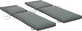 Outsunny 2 db Függőágy Párna 196x55x8 cm Párnázott Mattress Kerti Székhez Teraszra Erkélyre Szürke | Aosom