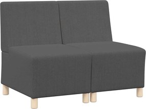vidaXL Karfa Nélküli Modularis Kanapé Egység 2 pcs Sötétszürke