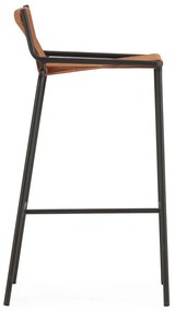 Terrakotta színű fém bárszék (ülésmagasság 65 cm) Emily – Marckeric