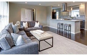 Bézs gyapjú szőnyeg 133x180 cm Linea – Agnella