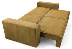 Kihúzható háromszemélyes kanapé tárolóval RONDA narancssárga