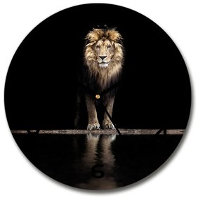 Kerek üvegóra Portré egy oroszlán pl_zso_30_c-f_118199528