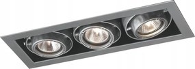 Süllyesztett lámpatest téglalap alakú szürke 18W/840 3xGU10 Led STAR3 Relco Konyhai