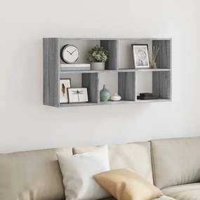 szürke sonoma színű szerelt fa fali polc 100 x 25 x 50 cm