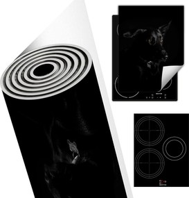 Tűzhelyvédő Szőnyeg Asztali Dekoráció 40x52 fekete kutya