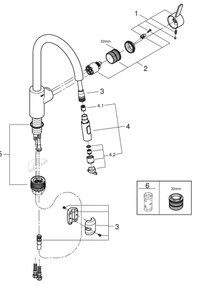 GROHE 31481001 - EUROSMART COSMOPOLITAN mosogató csaptelep, fényes króm