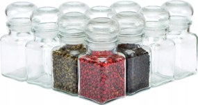 Fűszertartó tégely üveg dugóval 150 ml 10 db