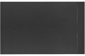 Zuhanytálca Bazalt Black 80x100