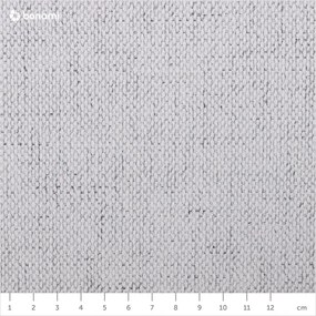 Világosszürke kárpitozott franciaágy tárolóhellyel, ágyráccsal 160x200 cm Jagna – Bobochic Paris