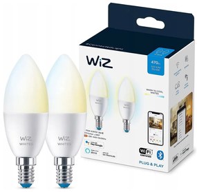 KÉSZLET 2x LED Dimmelhető izzó C37 E14/4,9W/230V 2700-6500K CRI 90 Wi-Fi - WiZ