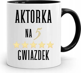 Színésznőnek Bögre Fekete Születésnapi Ajándék fényképes nyomtatással