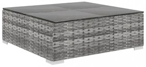 vidaXL 4-részes szürke polyrattan kerti bútorszett párnákkal