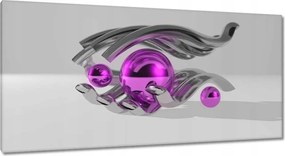 Vászonkép 115x55 Lila gömbök a kézben