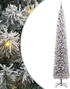 vidaXL Mű karácsonyfa 300 LED-del Zöld 270 cm PVC, acél és műanyag