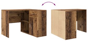 Sarokasztal Régi fa 102x88x75 cm Szerelt fa