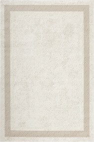 Nappali Szőnyeg Krém Bézs Arany Sűrű Halszálka Keret Allora 140x190 cm