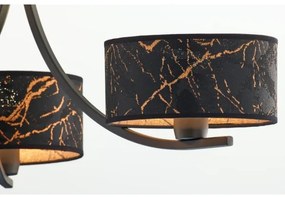 Jupiter 2106- láncon függő csillár ARTHUR 3xE27/15W/230V fekete/narancssárga/márvány dekor