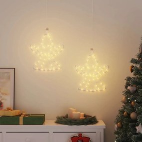 2 db meleg fehér karácsonyi fények angyal sziluett 50 LED